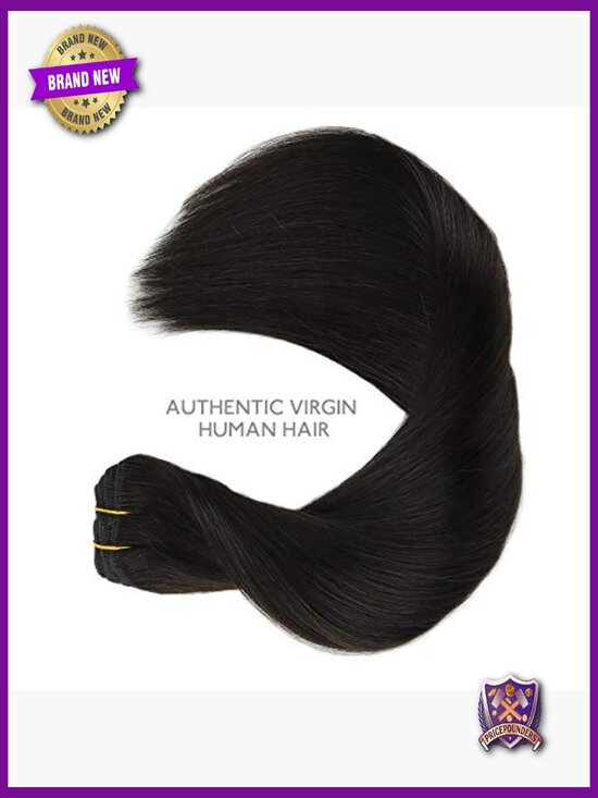Clip in Human Hair Extensions 14 Inch 120g Remy Straight Double Weft 7pcs main image 4